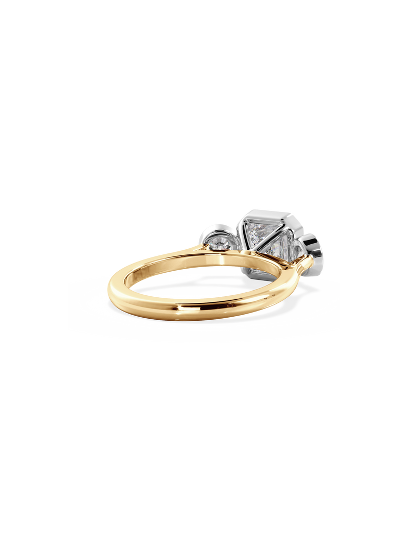 Asscher Bezel Cosmic Trio