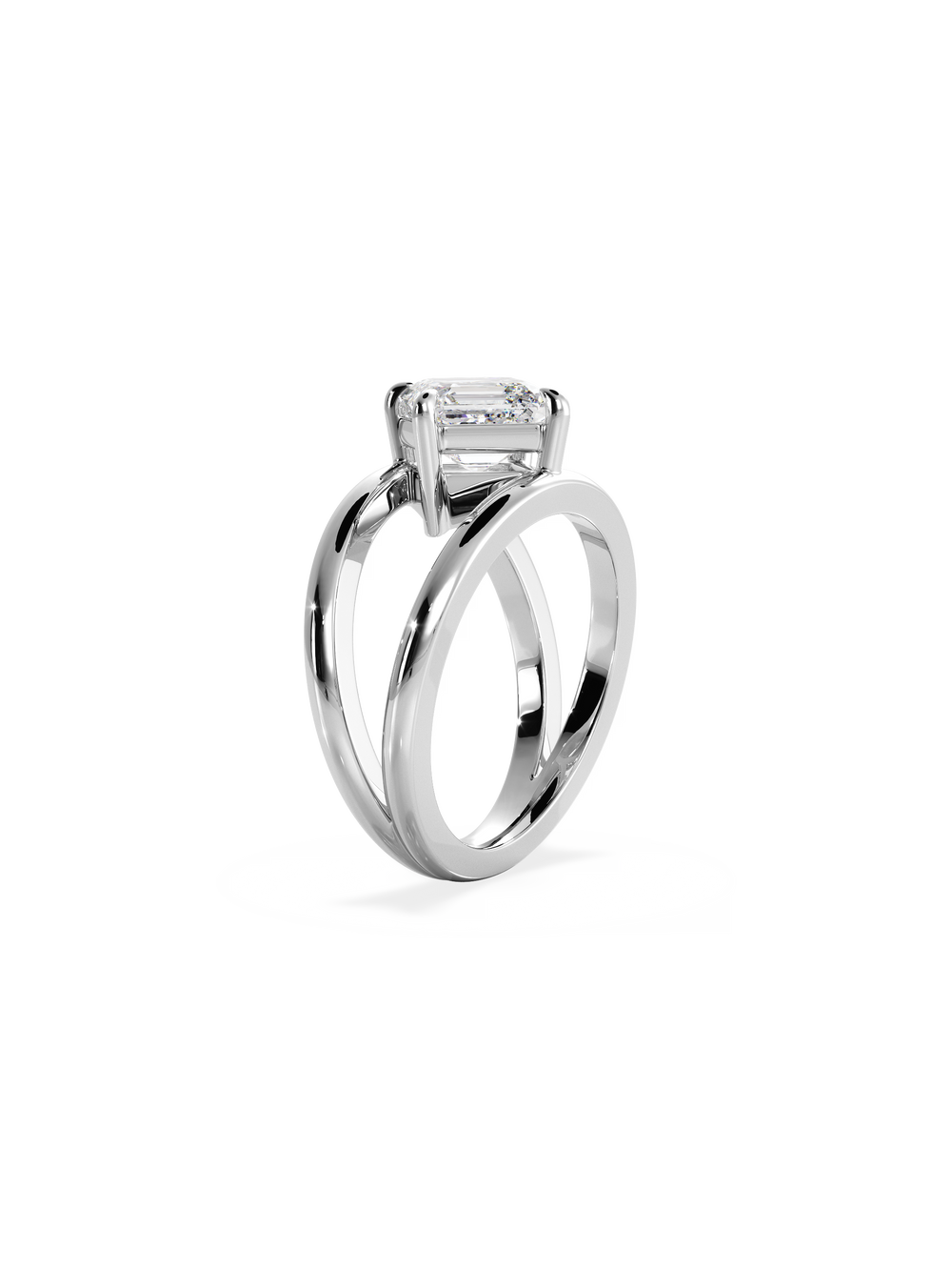 Asscher Signature Double Band Ring - View 