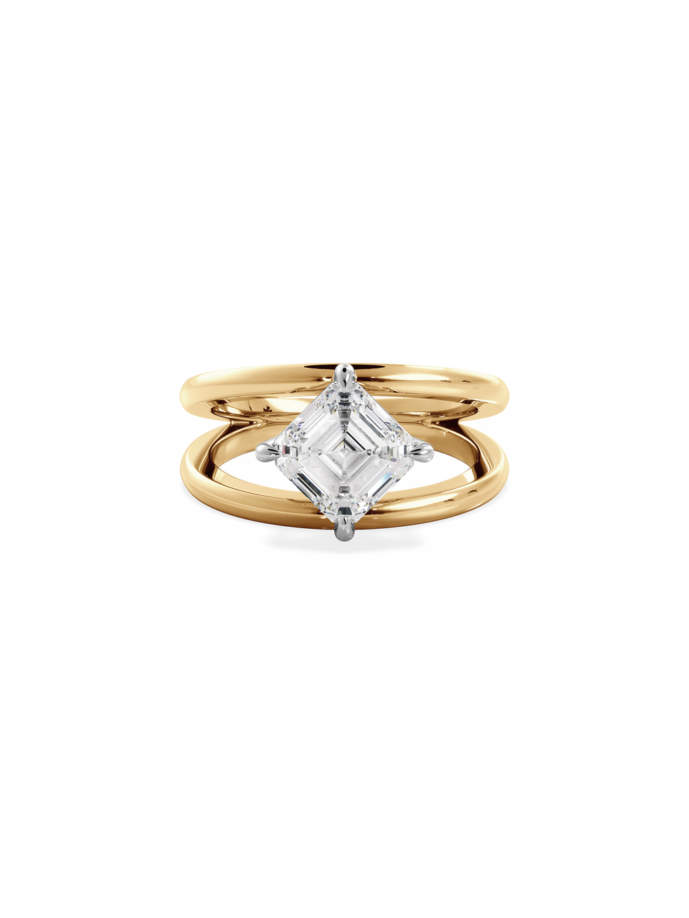 Asscher Signature Double Band Ring - View 