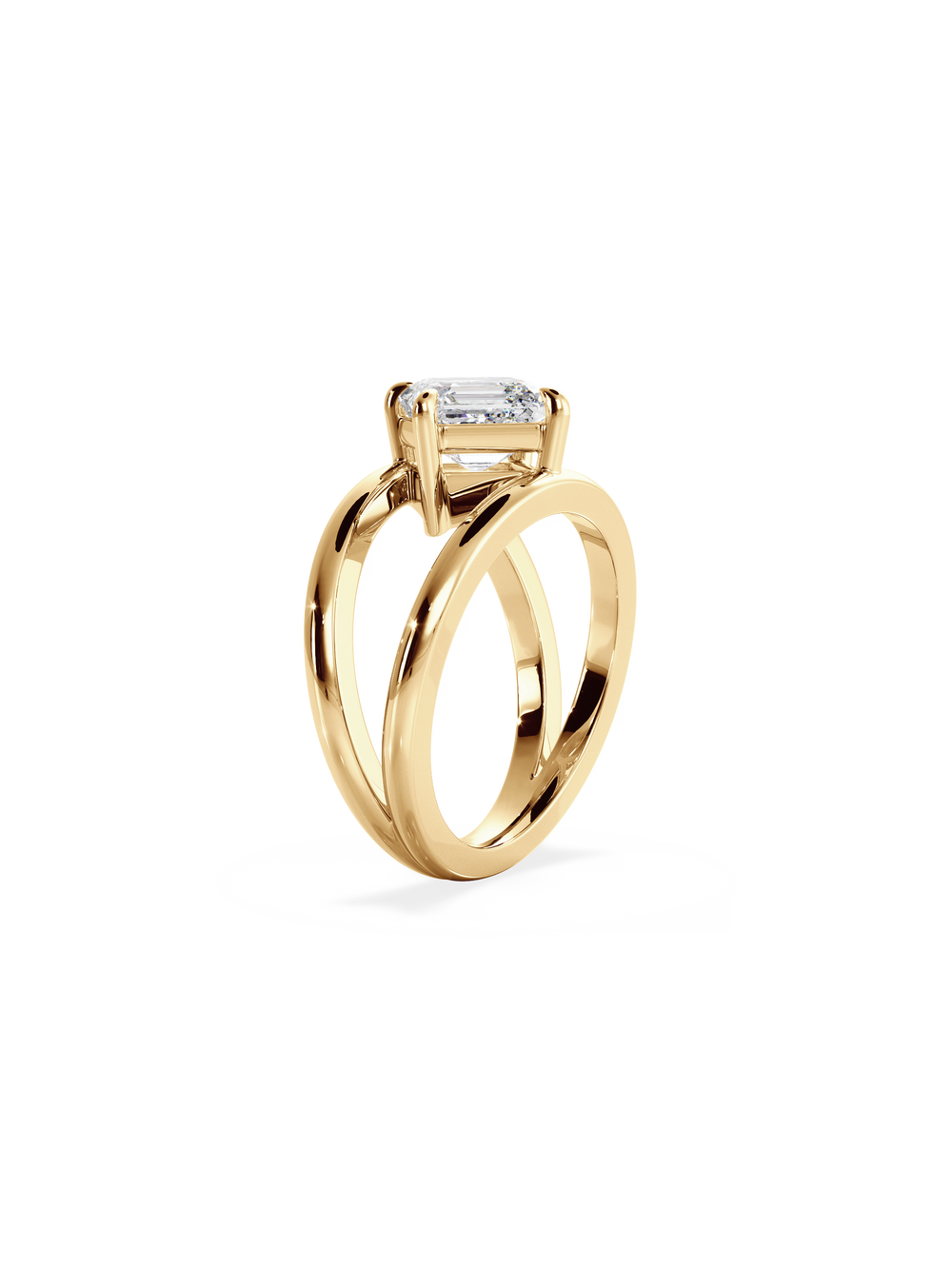 Asscher Signature Double Band Ring - View 