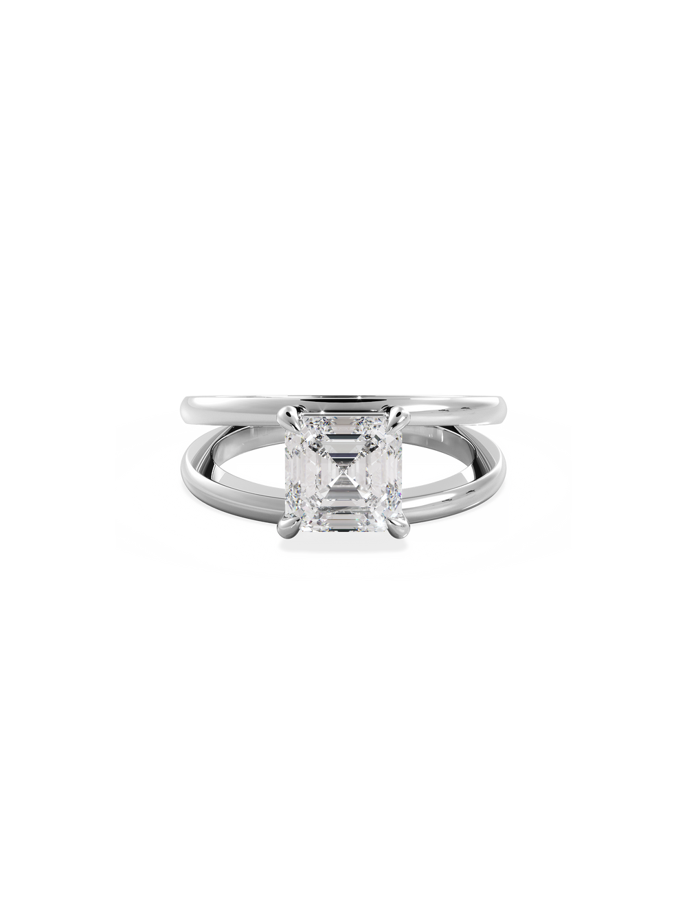 Asscher Signature Double Band Ring - View 