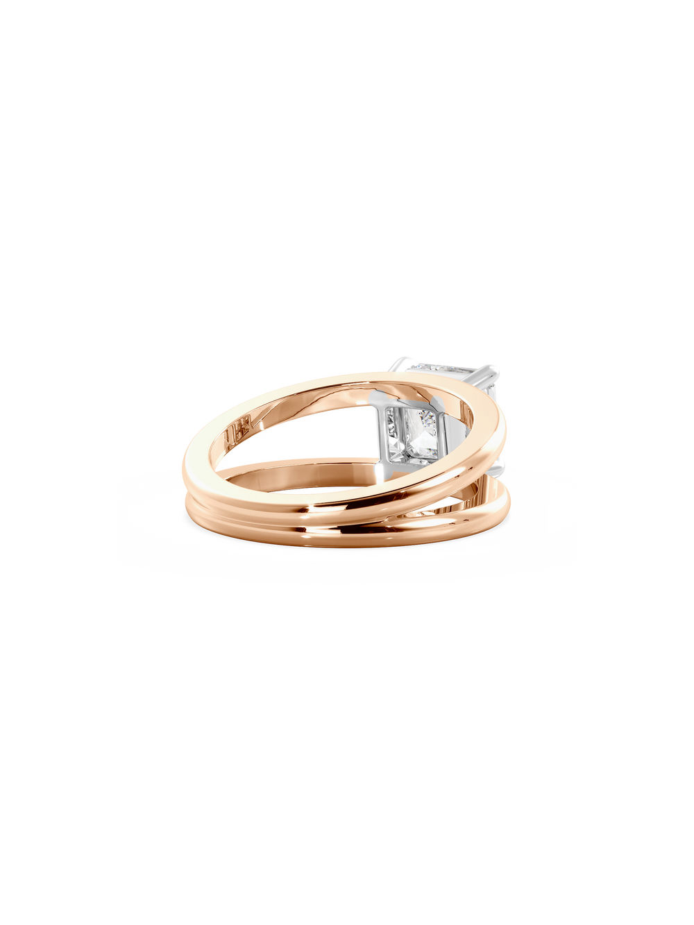 Asscher Signature Double Band Ring - View 