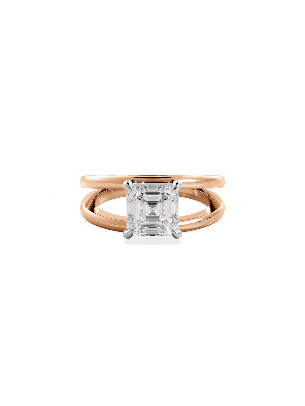 Asscher Signature Double Band Ring - View 