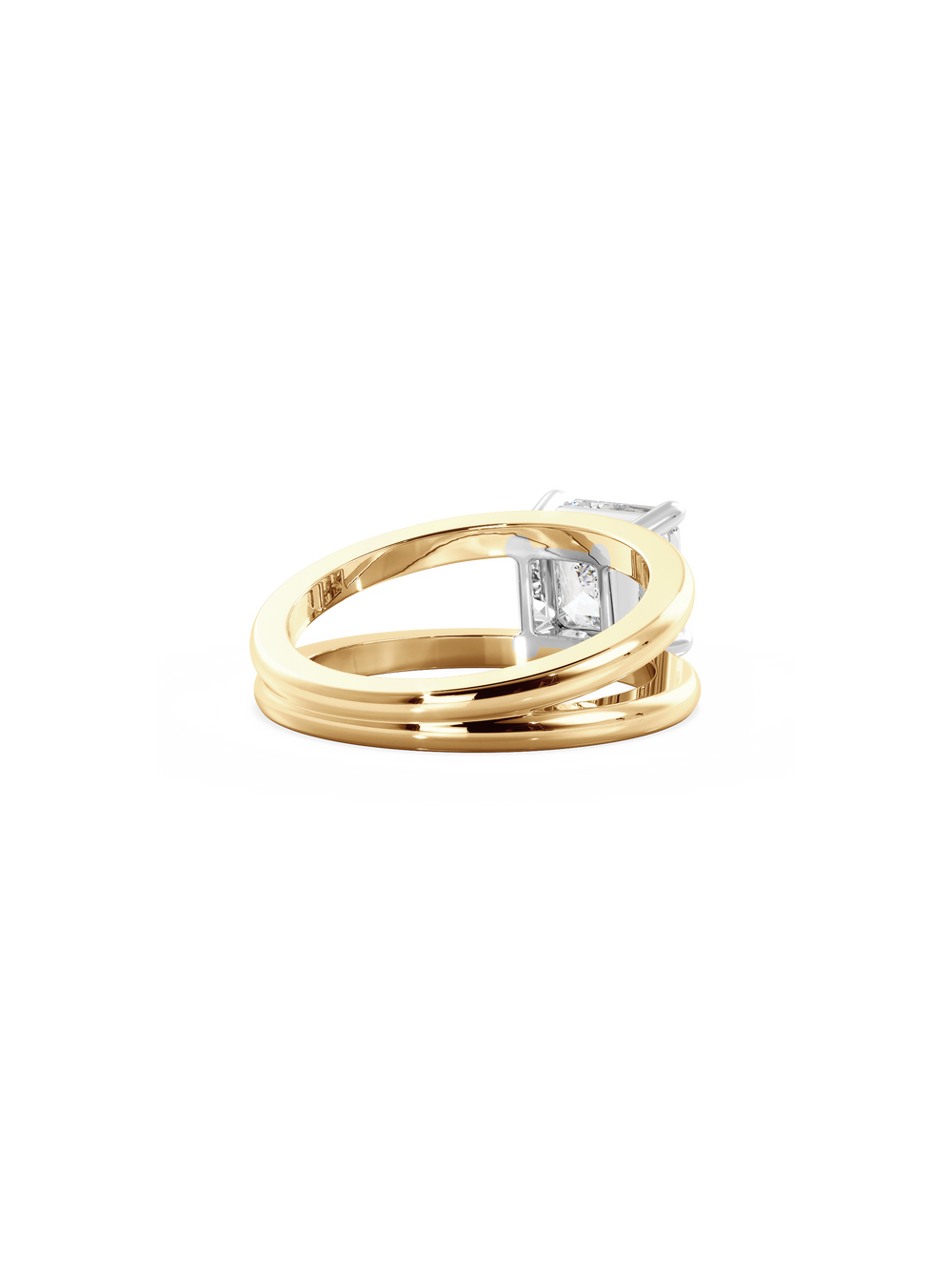 Asscher Signature Double Band Ring - View 