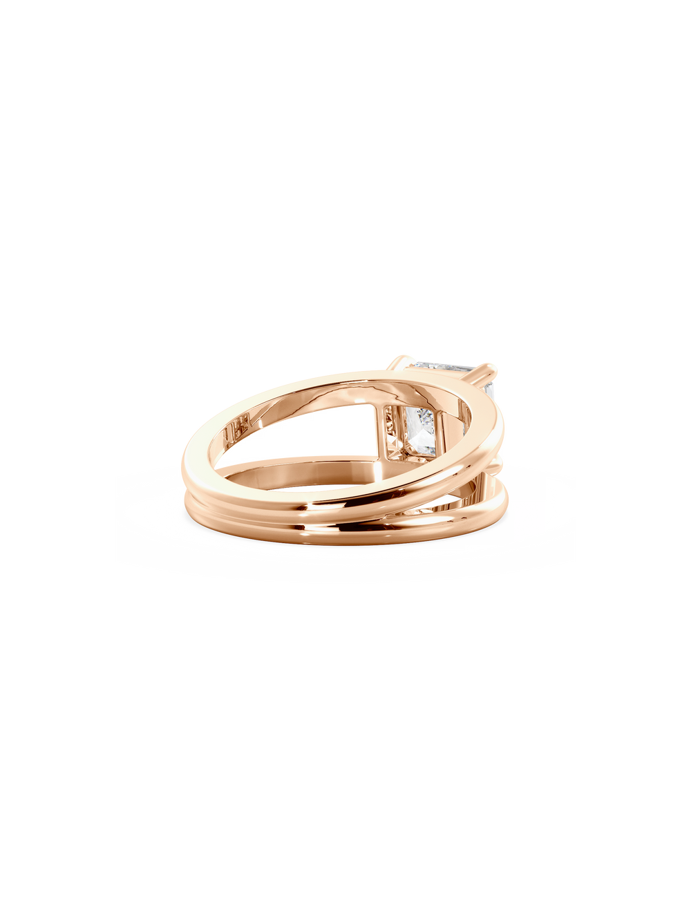 Asscher Signature Double Band Ring - View 