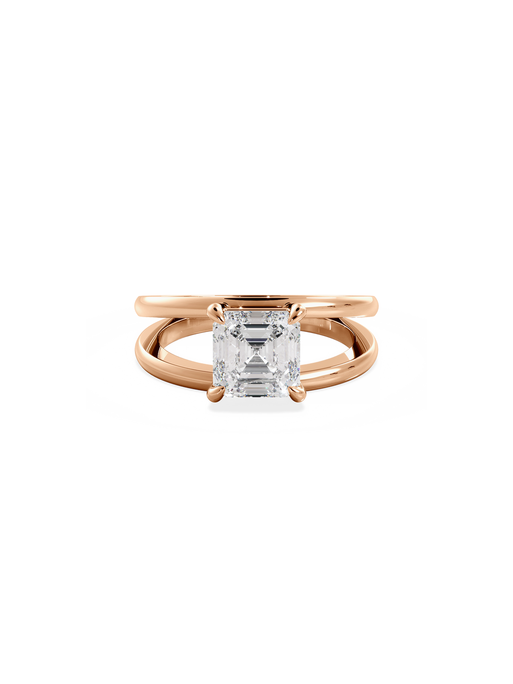 Asscher Signature Double Band Ring - View 