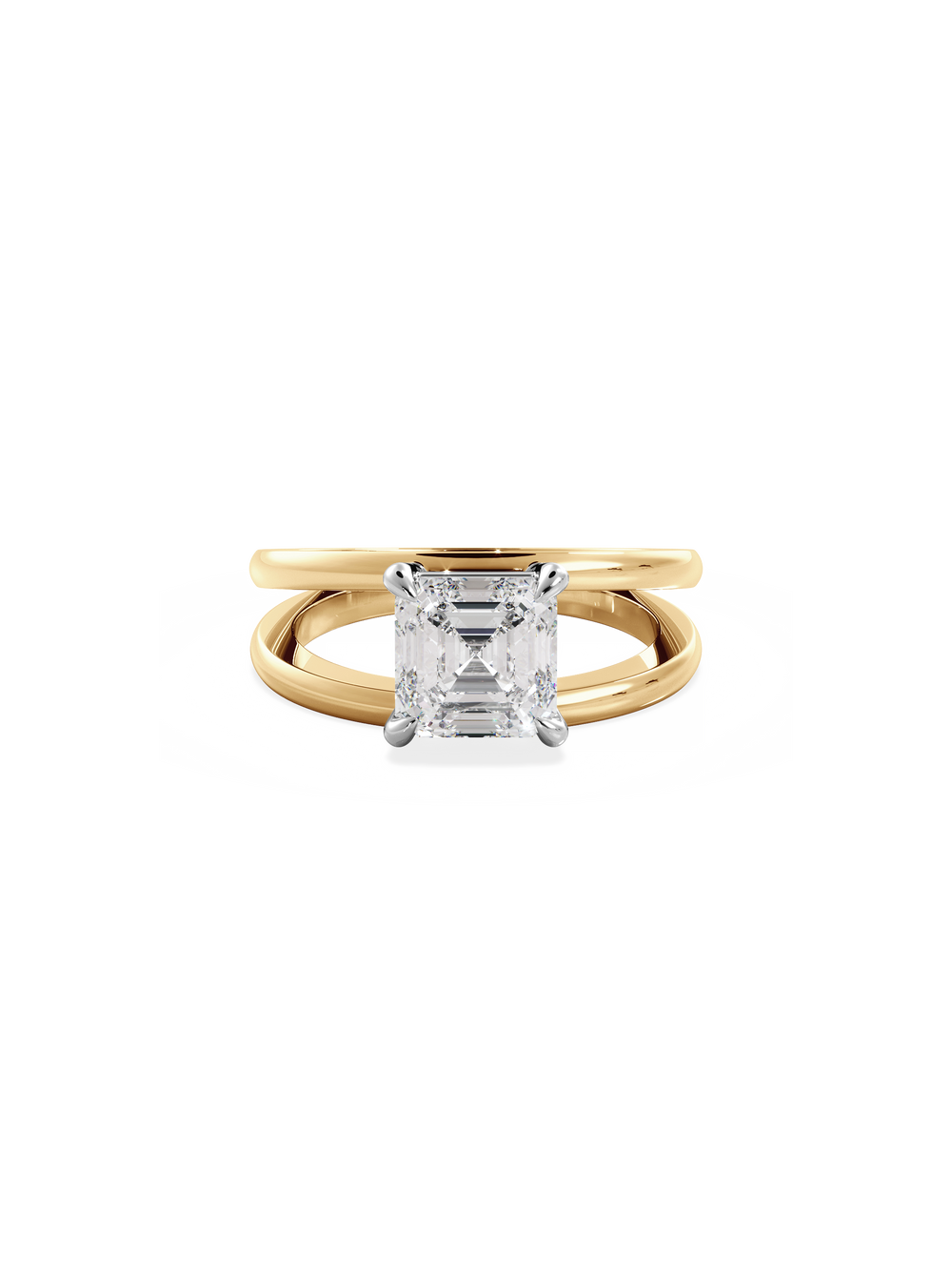 Asscher Signature Double Band Ring - View 