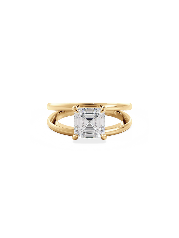 Asscher Signature Double Band Ring