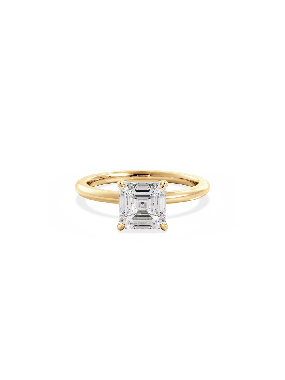 Asscher Ceremonial Solitaire - View 
