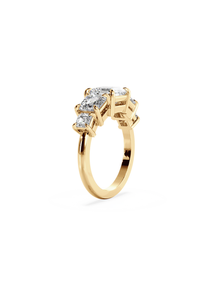 Asscher Signature Five-Stone Ring