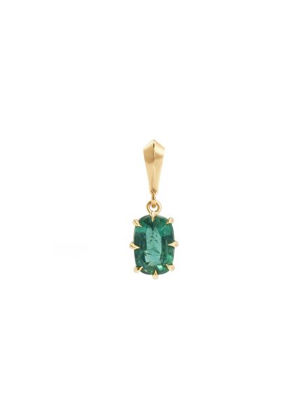 2.56ct Elongated Cushion Emerald Bespoke Pendant