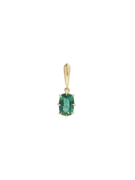 2.56ct Elongated Cushion Emerald Bespoke Pendant