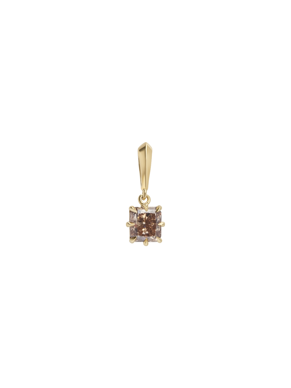 3.03ct Radiant Champagne Diamond Bespoke Pendant - View 