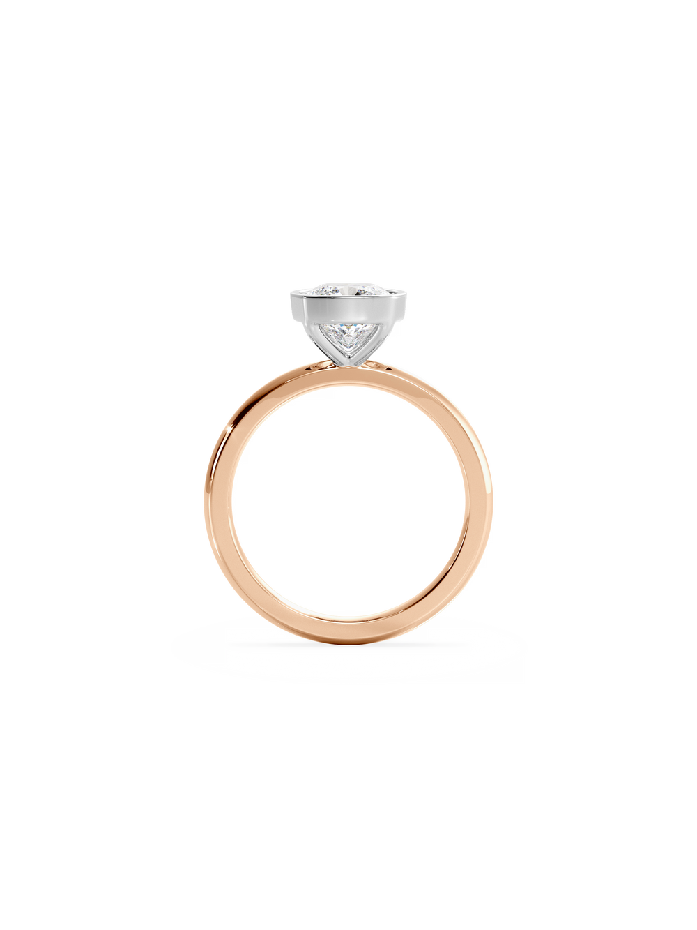 Cushion Signature Bezel Solitaire - View 