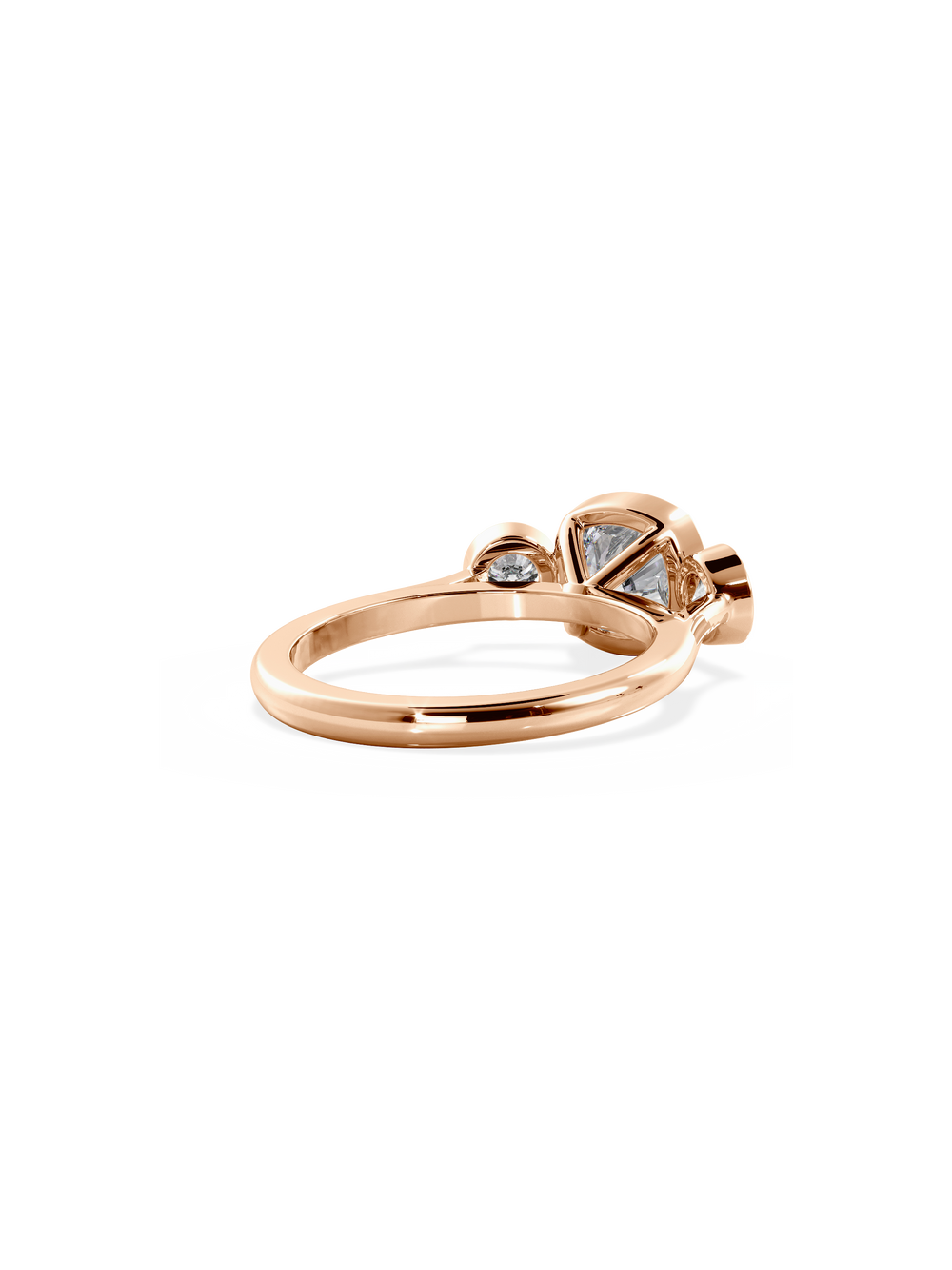 Cushion Bezel Cosmic Trio Ring - View 