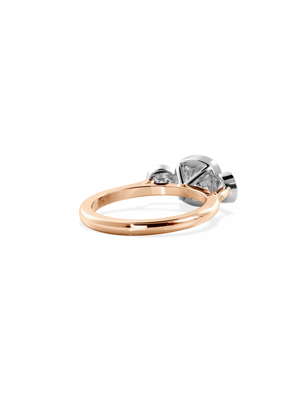 Cushion Bezel Cosmic Trio Ring - View 