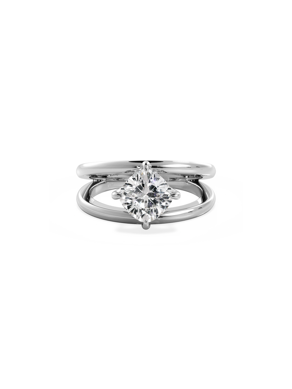 Cushion Signature Double Band Ring - View 