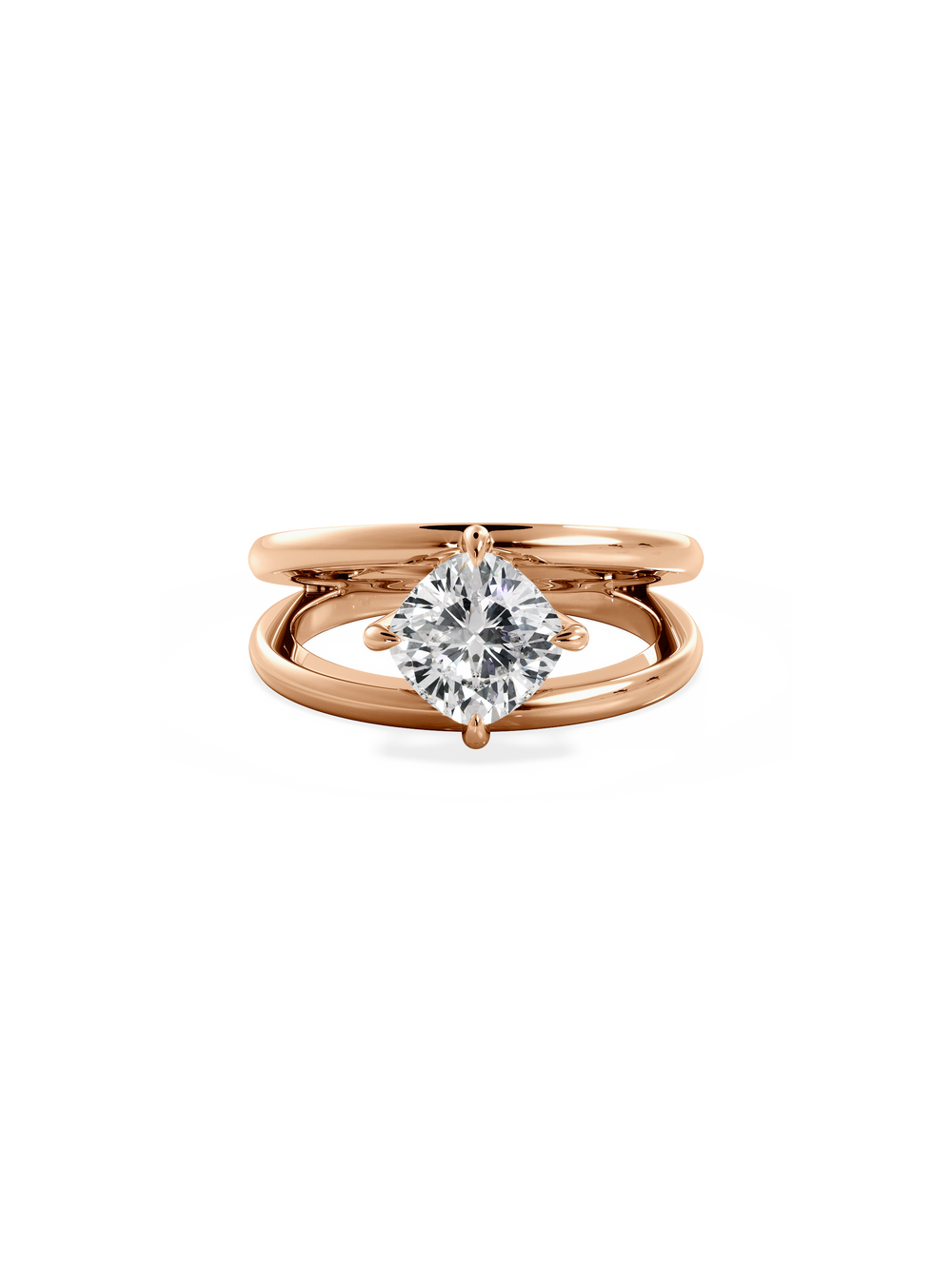 Cushion Signature Double Band Ring - View 