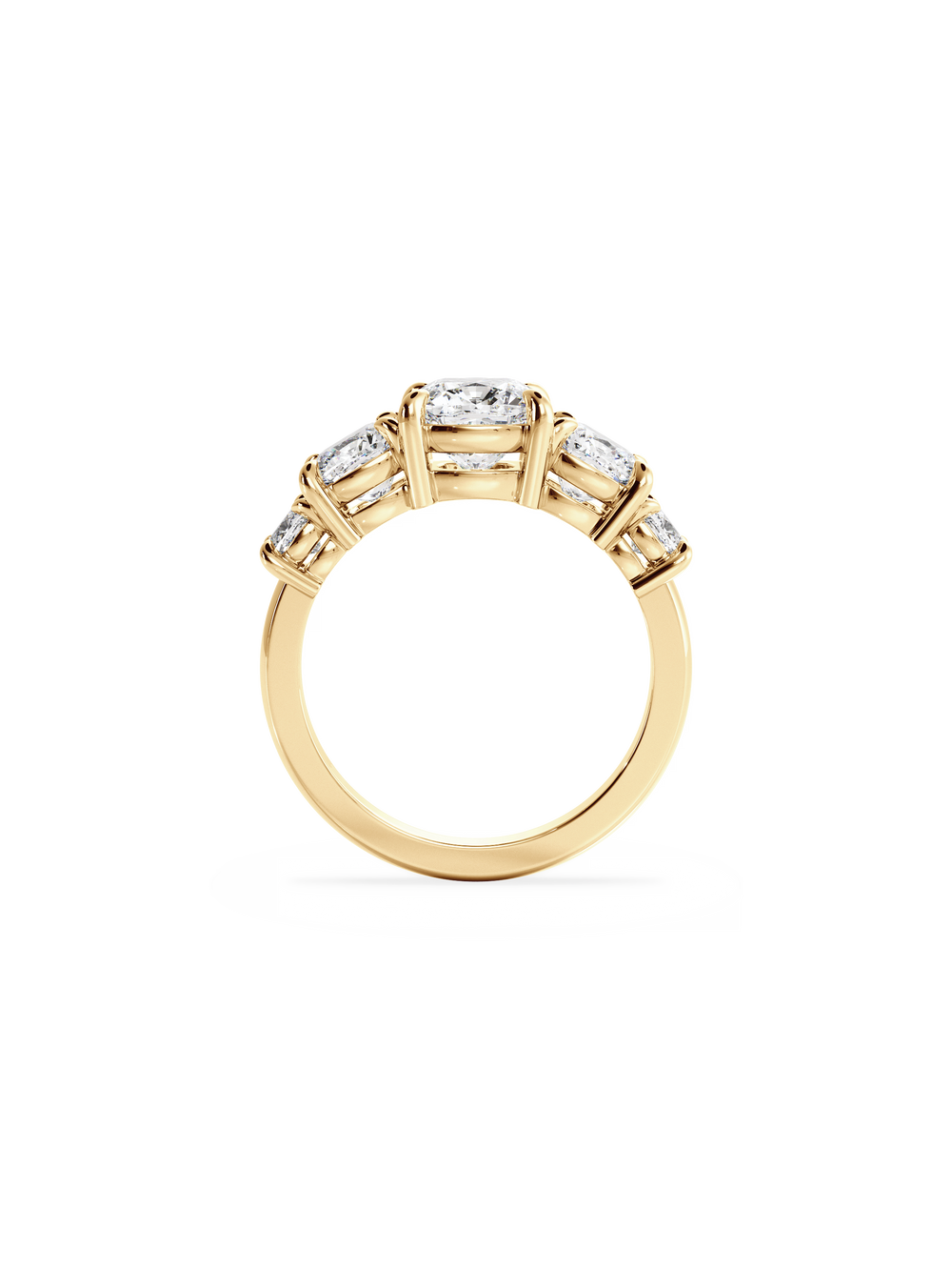 Cushion Signature Five-Stone Ring - View 