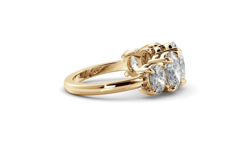 Five stone oval diamond ring clearance