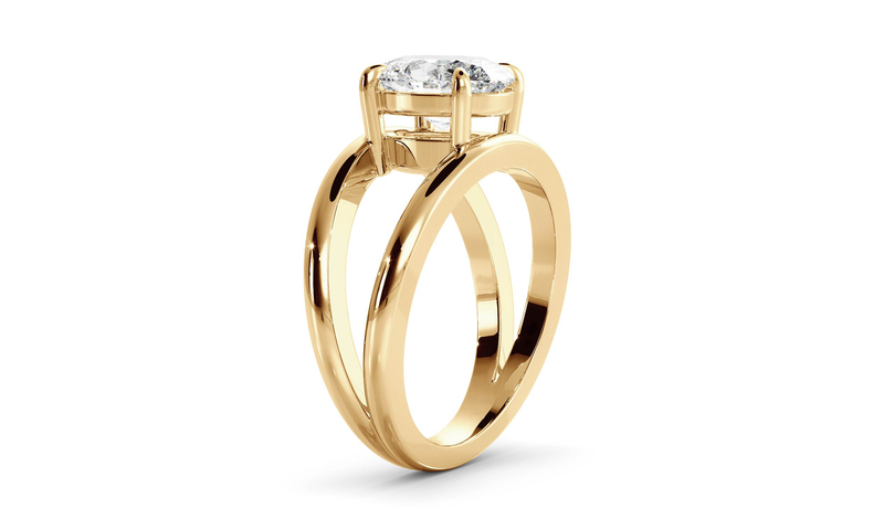 Oval Signature Double Band Ring