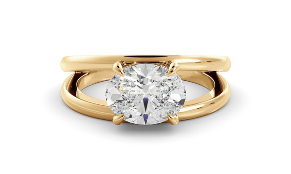 Oval Signature Double Band Ring