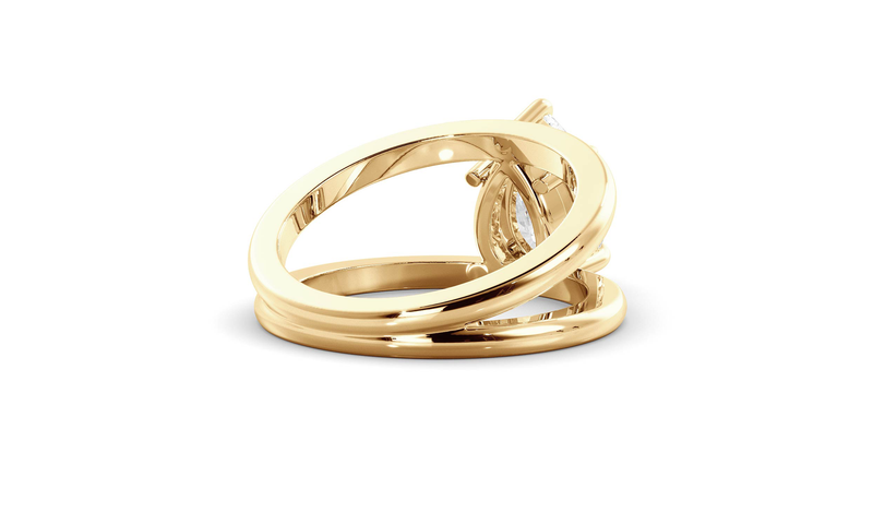 Pear Signature Double Band Ring