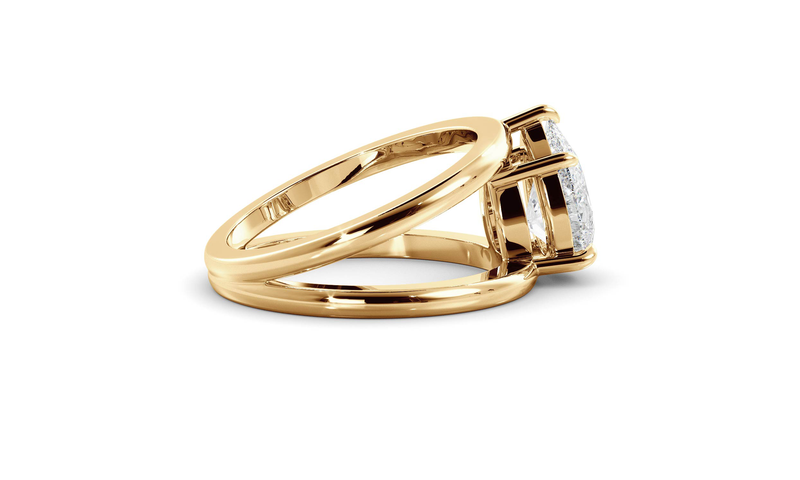 Pear Signature Double Band Ring