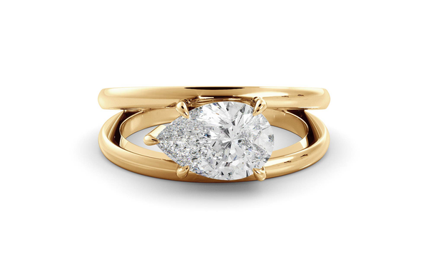 Pear Signature Double Band Ring