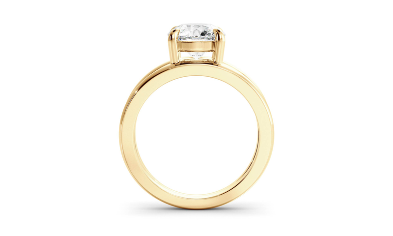 Round Signature Double Band Ring