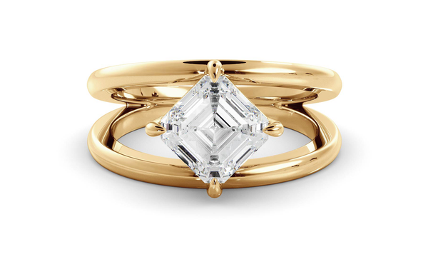 Asscher Signature Double Band Ring