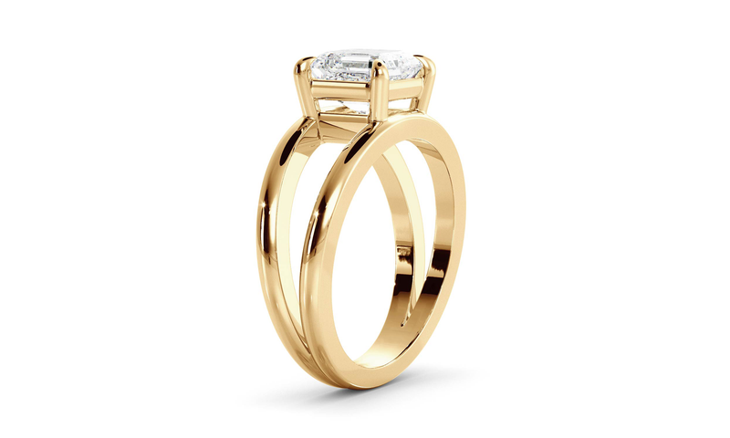 Asscher Signature Double Band Ring