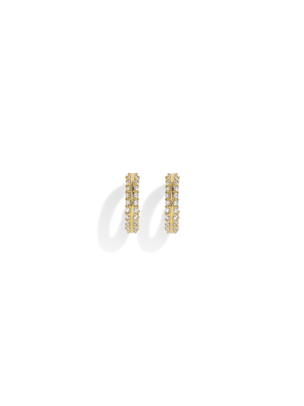 Diamond Knife Edge Hoops - View 