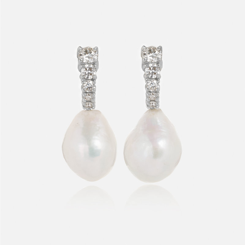 Vermeer Pearl Diamond Earrings