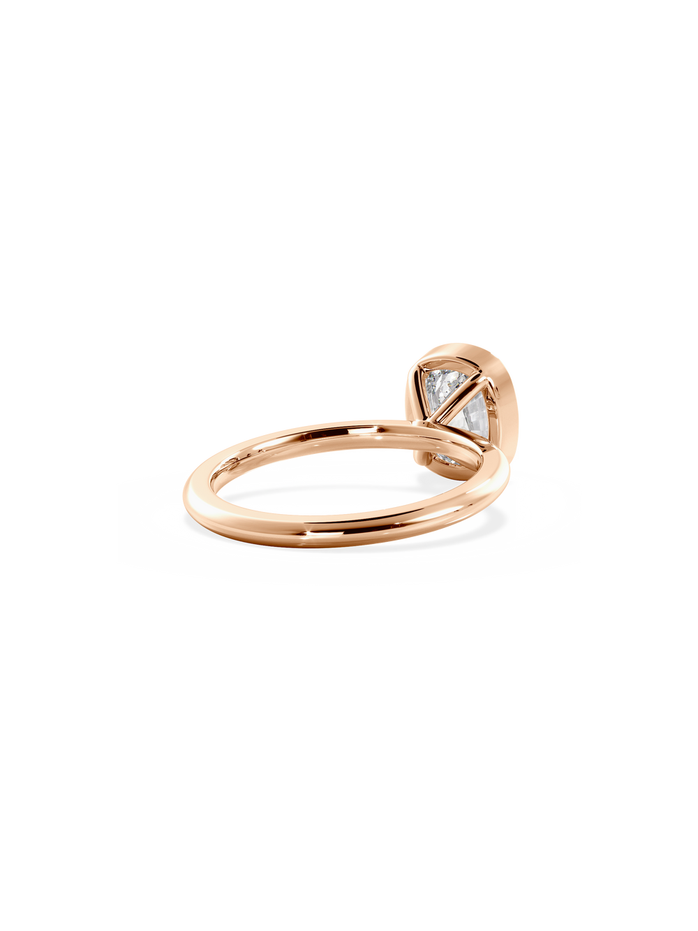 Elongated Cushion Signature Bezel Solitaire - View 