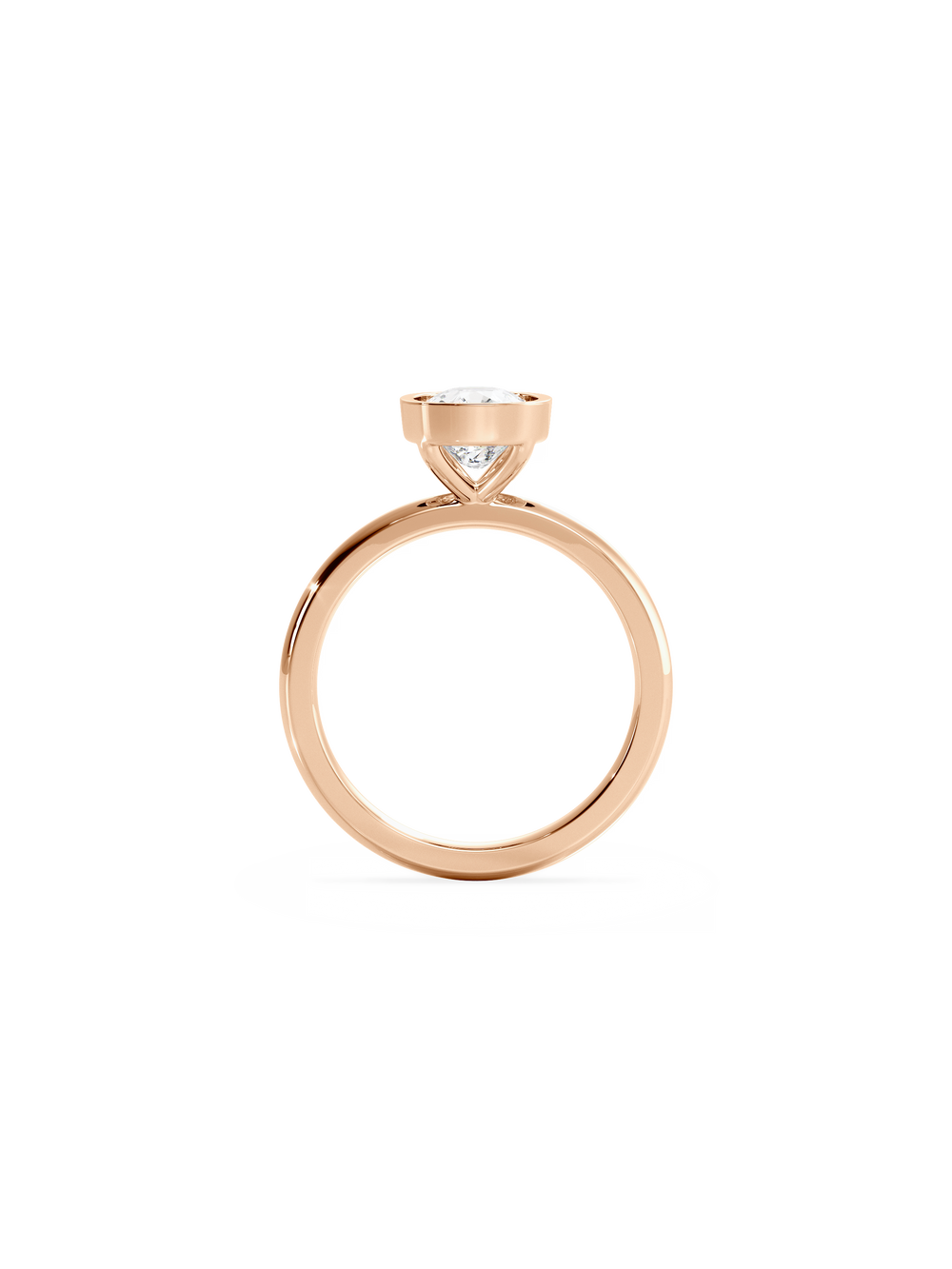 Elongated Cushion Signature Bezel Solitaire - View 