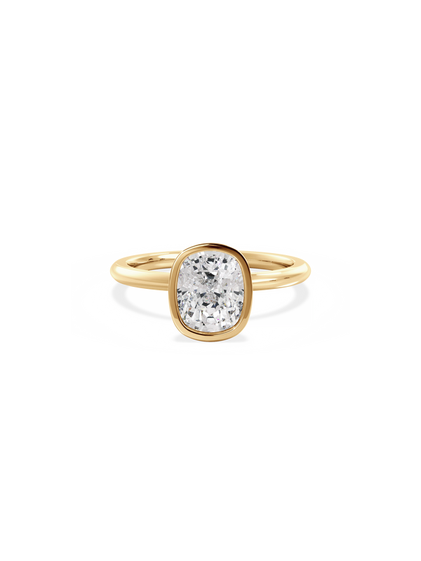 Elongated Cushion Signature Bezel Solitaire