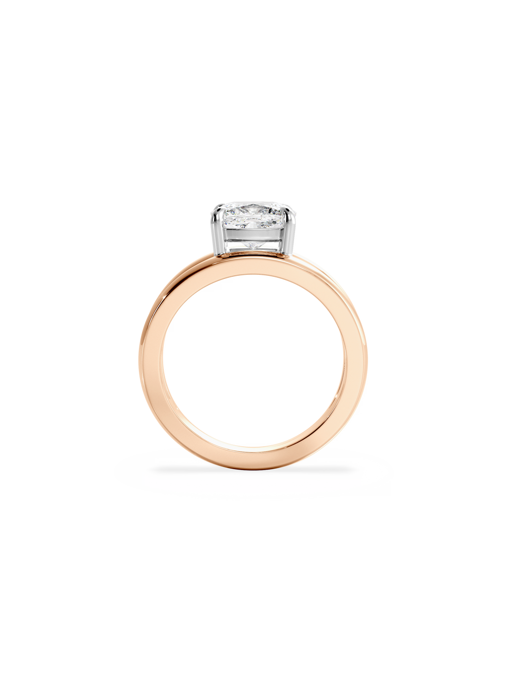 Elongated Cushion Signature Double Band Ring - View 