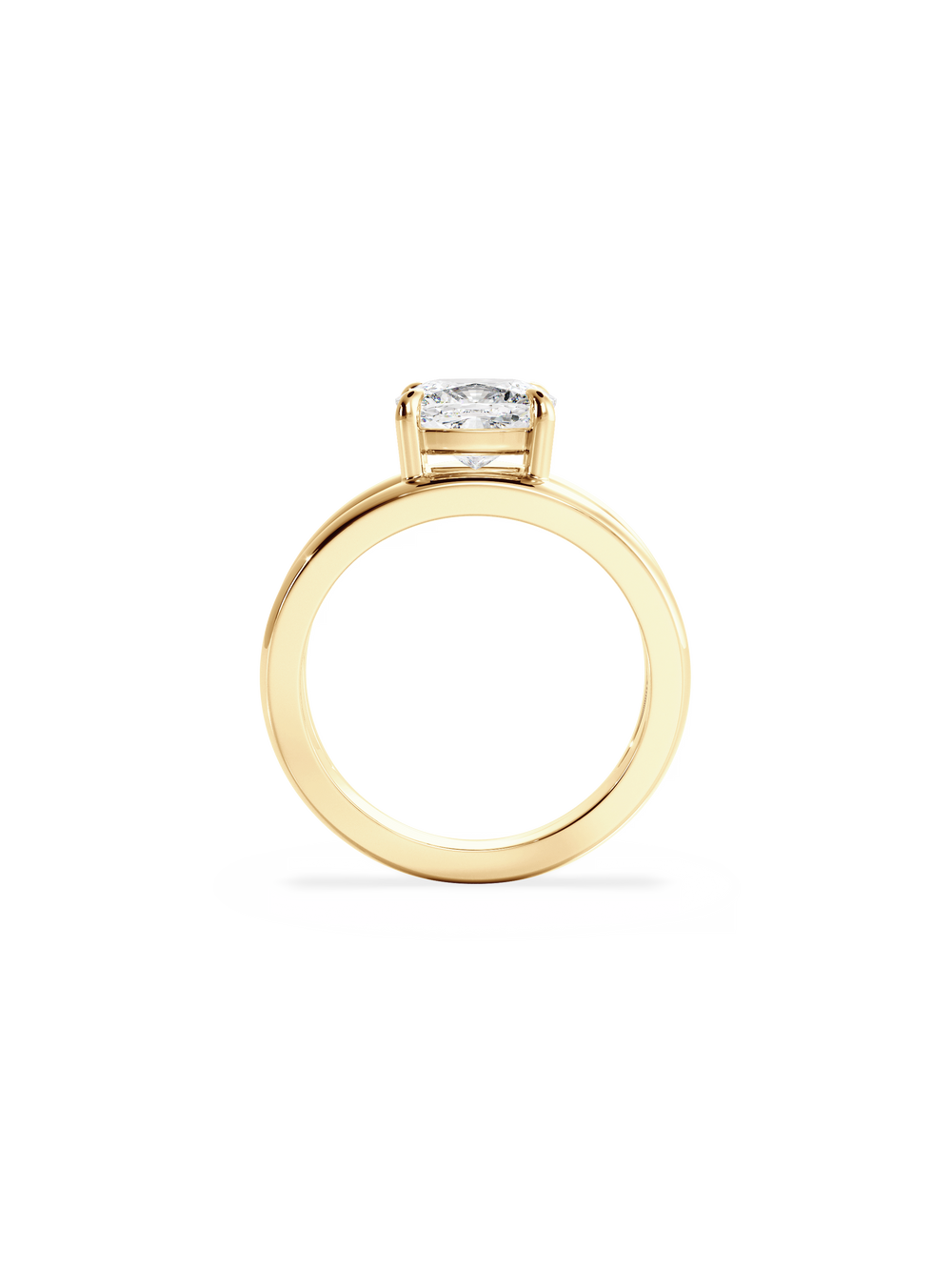 Elongated Cushion Signature Double Band Ring - View 