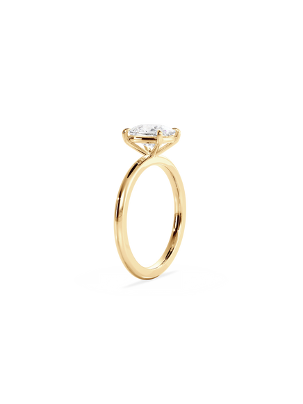 Elongated Cushion Ceremonial Solitaire Ring