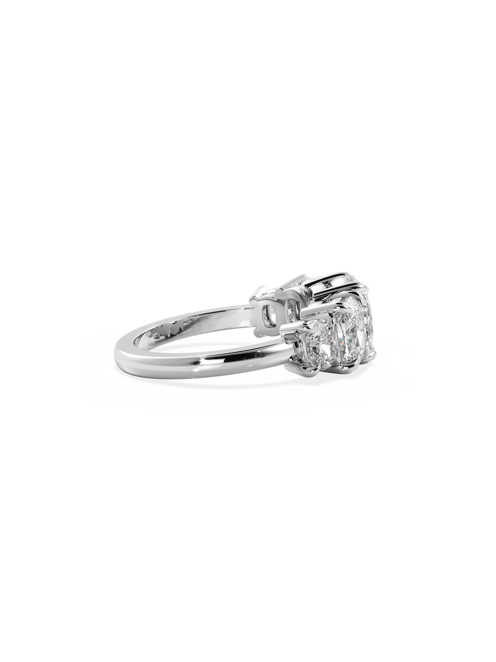 Elongated Cushion Signature Five-Stone Ring - View 