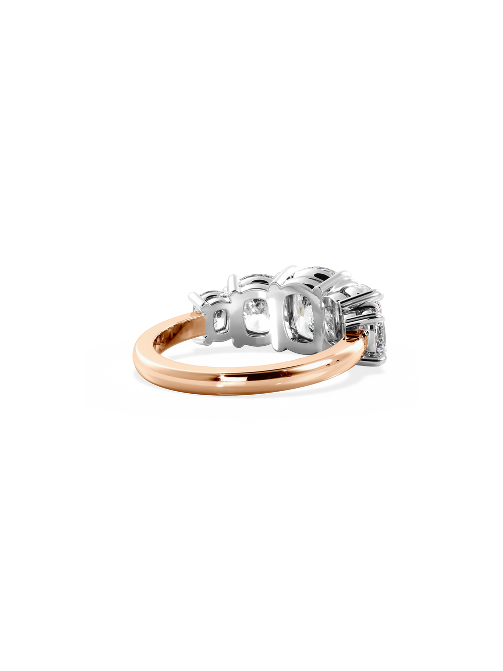 Elongated Cushion Signature Five-Stone Ring - View 
