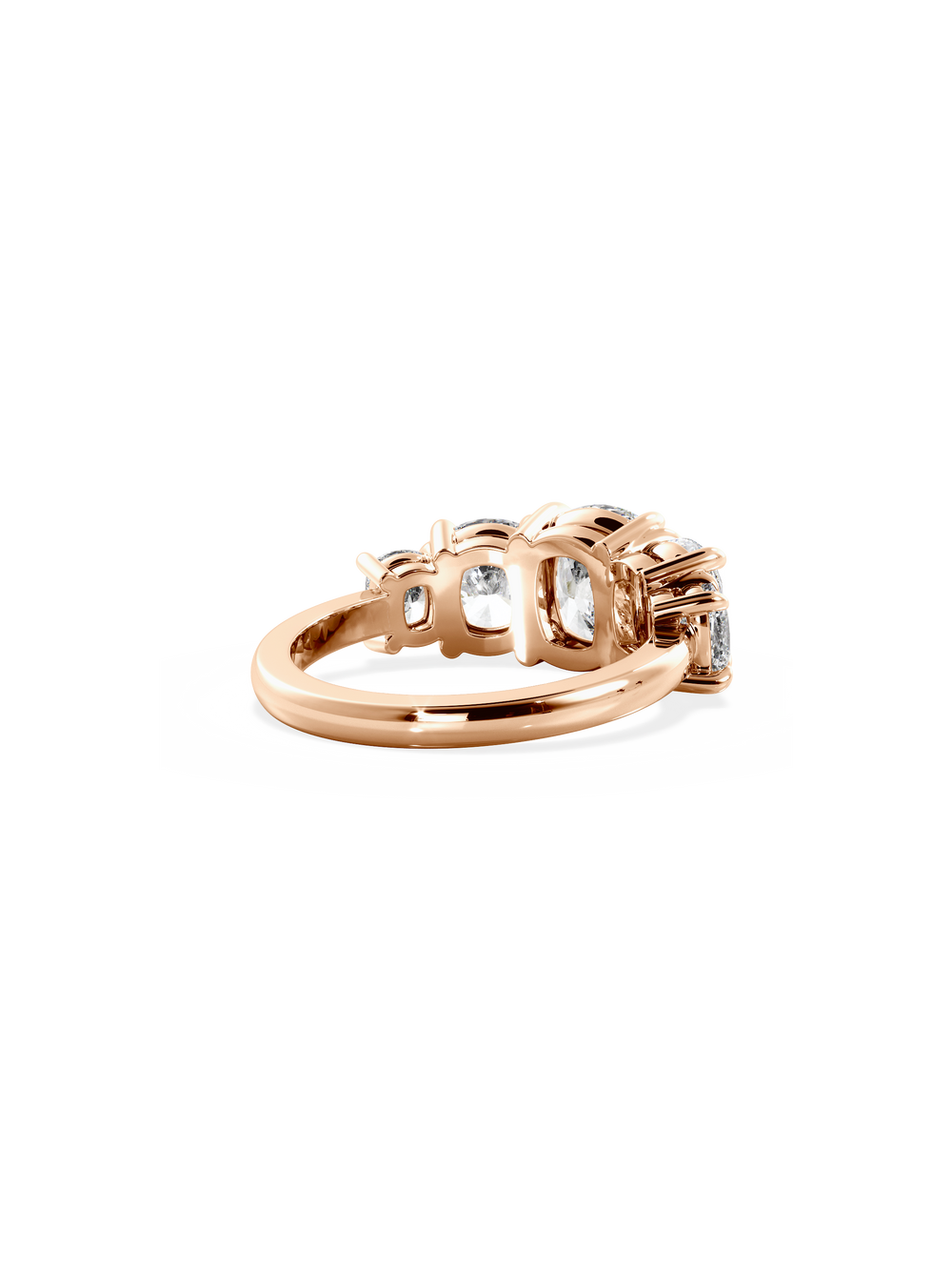 Elongated Cushion Signature Five-Stone Ring - View 