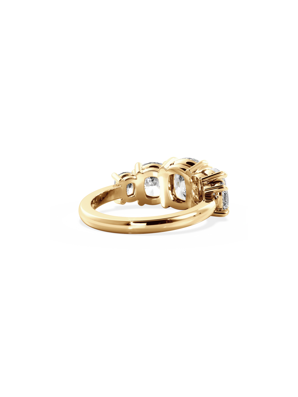 Elongated Cushion Signature Five-Stone Ring - View 