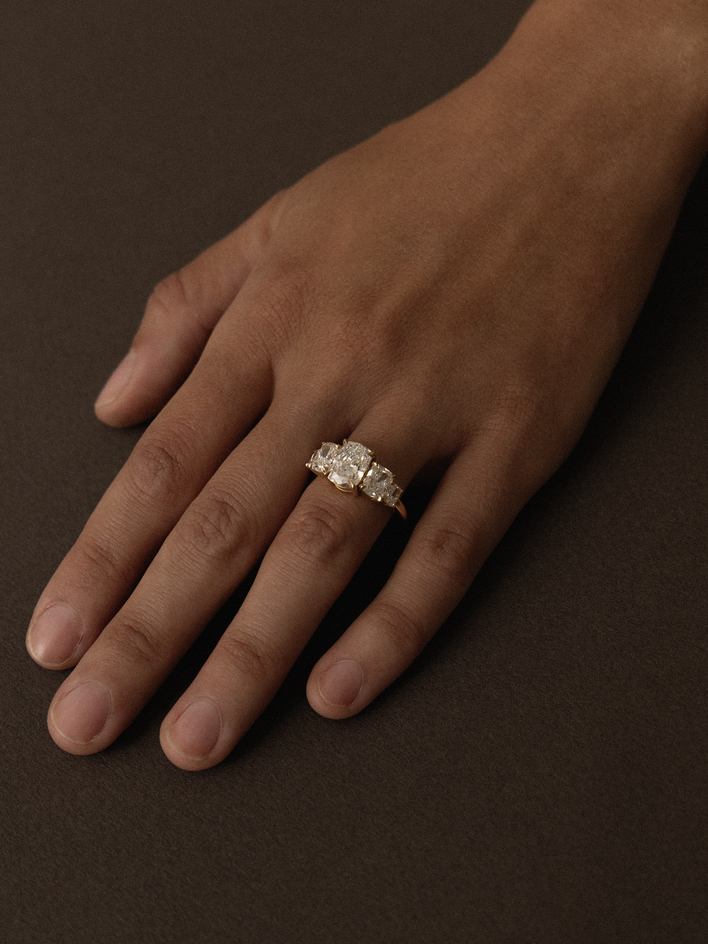 Elongated Cushion Signature Five-Stone Ring - View 