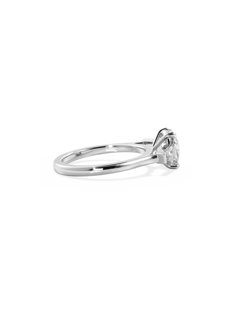 Elongated Cushion Lyra Ring