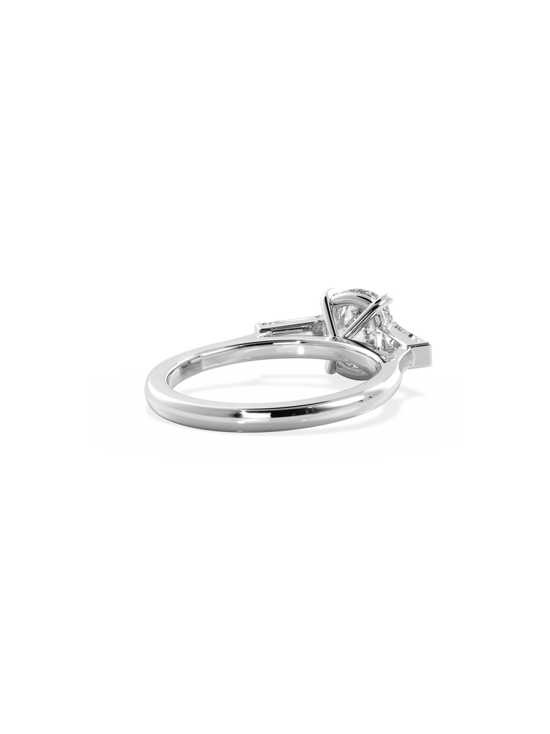 Elongated Cushion Lyra Ring