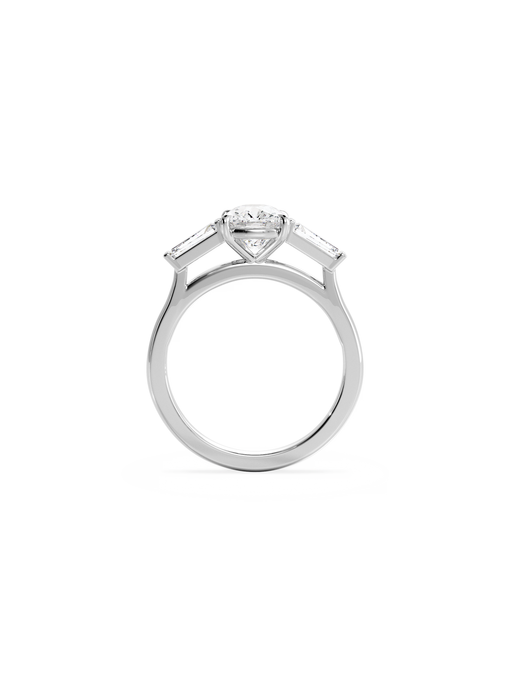 Elongated Cushion Lyra Ring - View 