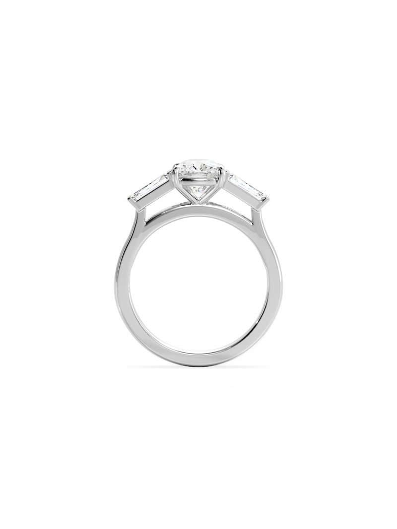 Elongated Cushion Lyra Ring
