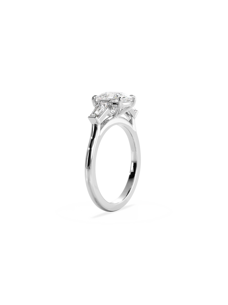 Elongated Cushion Lyra Ring